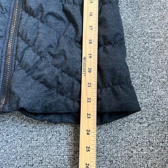 AVEC LES FILLES Quilted Hooded Vest Charcoal XSmall - Picture 7 of 10